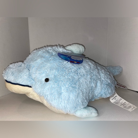2010 NWT Pillow Pets Originals Squeaky Dolphin Stuffed Animal Plush Toy 18” - Picture 1 of 9